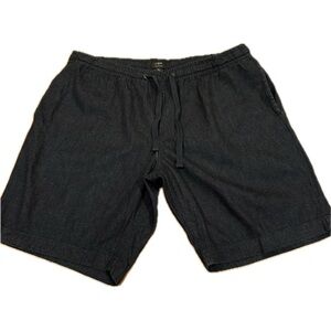 J. Crew Men's Navy Stadium Shorts - linen cotton
